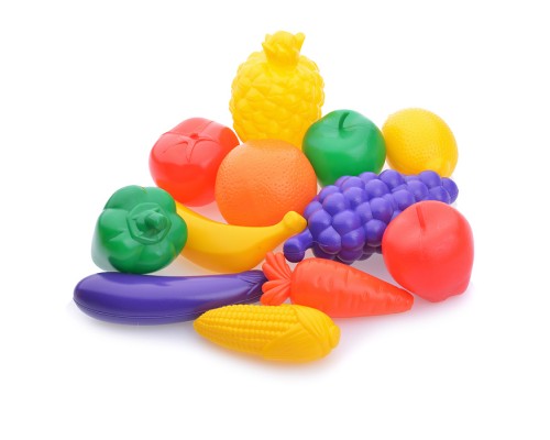 Набор Овощи, фрукты 12 шт. в сетке, 17х12х15см.