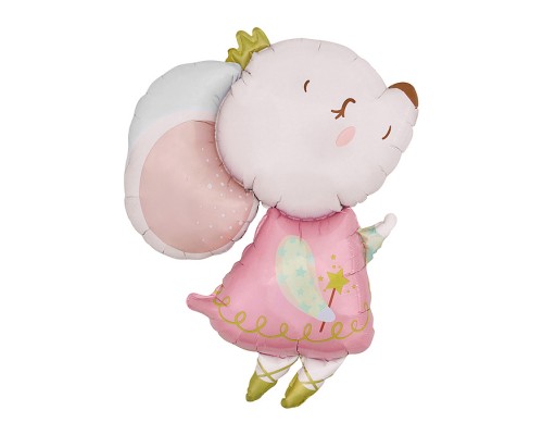 Шар (35''/89 см) Фигура, Мышка Принцесса, 1 шт. в уп.