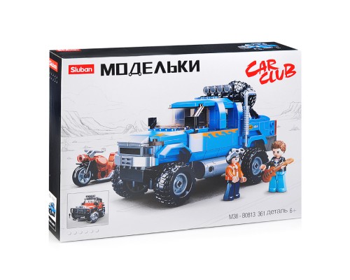 Конструктор "Джип" синий (361 дет.)