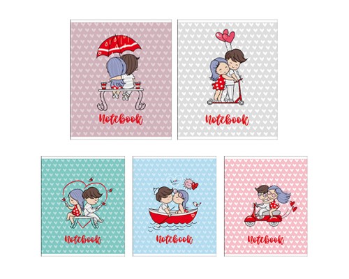 Тетрадь 48л. клетка "Это любовь" А5 Премиум 4+4+Твин лак+Конгрев