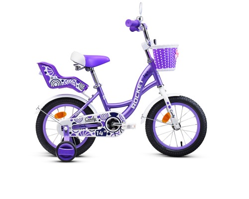 Велосипед 14" Rocket Candy, цвет фиолетовый