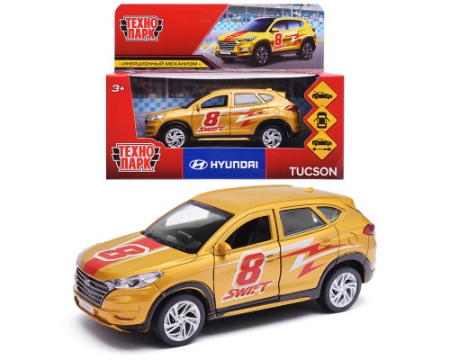 Машина металл Hyundai Tucson спорт длина 12 см, двери, багаж., инерционная