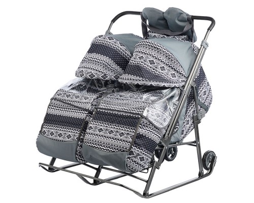 Санки-коляска Близняшки (финляндия черная)