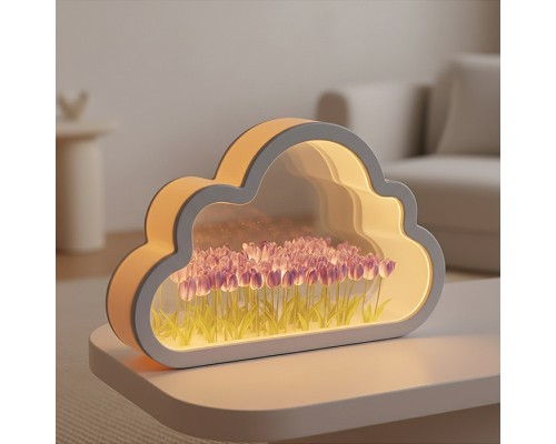 Набор для творчества-светильник "Облако" сиреневые тюльпаны, в пакете