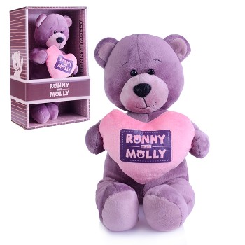 Мишка Ронни с Сердечком, 21 см, в коробке