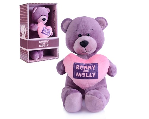 Мишка Ронни с Сердечком, 21 см, в коробке