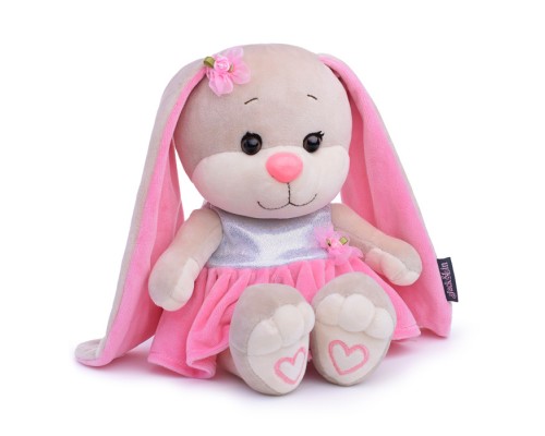 Зайка Лин в серебристо-розовом платье, 20 см, в коробке