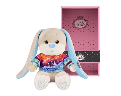 Зайчик Жак в ярком свитшоте, 20 см, в коробке