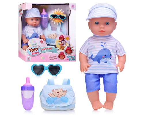 Пупс "Антошка" (пьет, писает, веснушки) с аксессуарами, в коробке