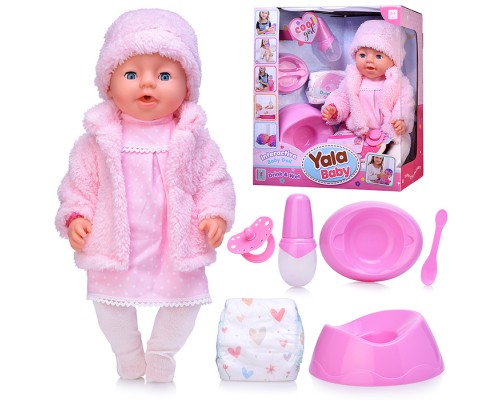 Пупс "Мила" (пьет, писает) с аксессуарами, в коробке