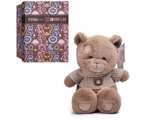Медведь Отис в свитере, 25см, бурый