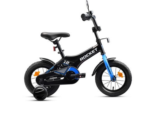 Велосипед 12" Rocket Phoenix, цвет черно/синий