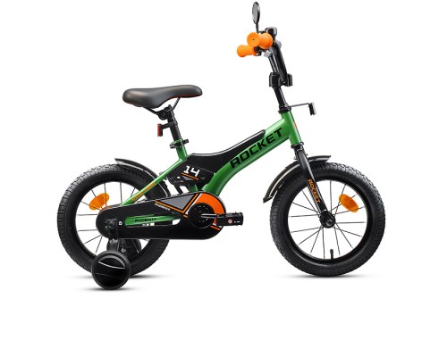 Велосипед 14" Rocket Phoenix, цвет зеленый