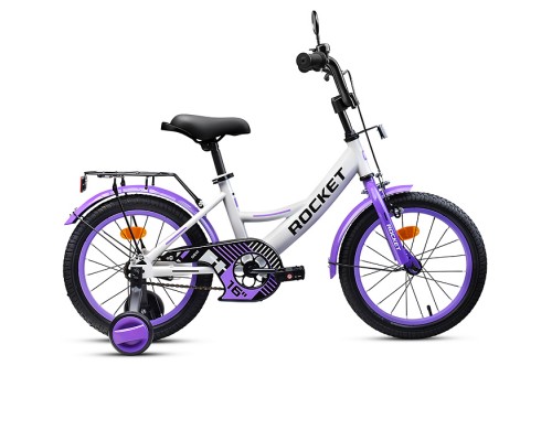 Велосипед 16" Rocket Gem, цвет белый/фиолетовый