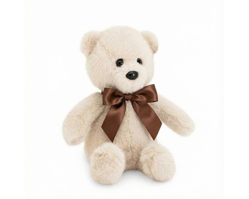 Медвежонок Тёпа бежевый с шоколадным бантом 33