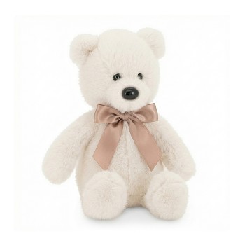 Медвежонок Тёпа белый с бантом 25