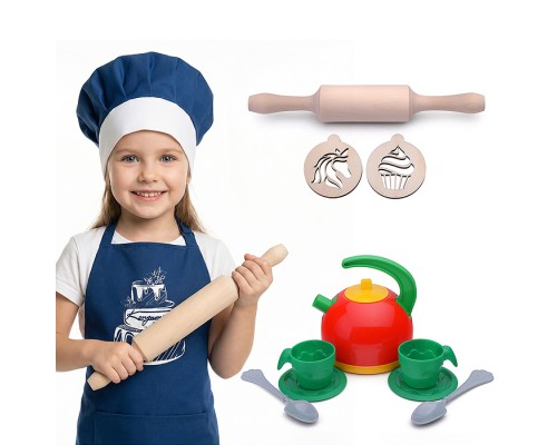 Набор "Кондитер" (100% хлопок) синий