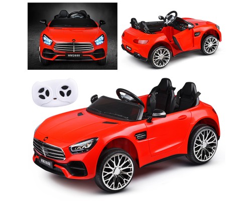 Электромобиль "Кабриолет" на аккумуляторе, с р/у управлением, в коробке (красный)
