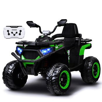 Электромобиль детский "Квадроцикл" (цвет черно-зеленый)