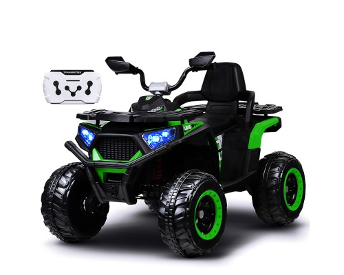 Электромобиль детский "Квадроцикл" (цвет черно-зеленый)