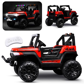 Электромобиль детский "Крутой внедорожник" (цвет красный)