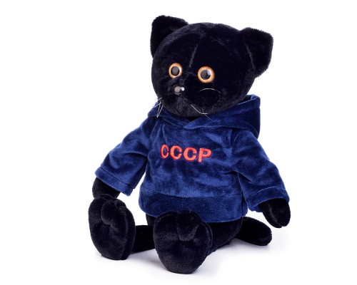 Кот "СССР" в синей кофте