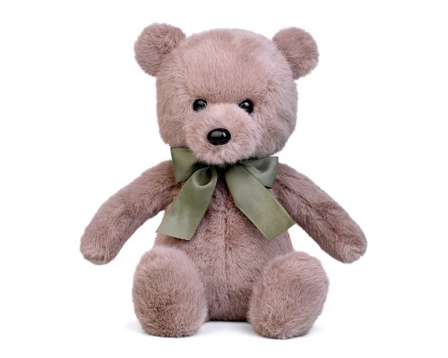 Медвежонок Тёпа мокко с зеленым бантом 33