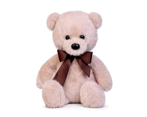 Медвежонок Тёпа бежевый с шоколадным бантом 25