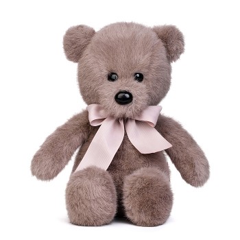 Медвежонок Тёпа мокко с пудровым бантом 25