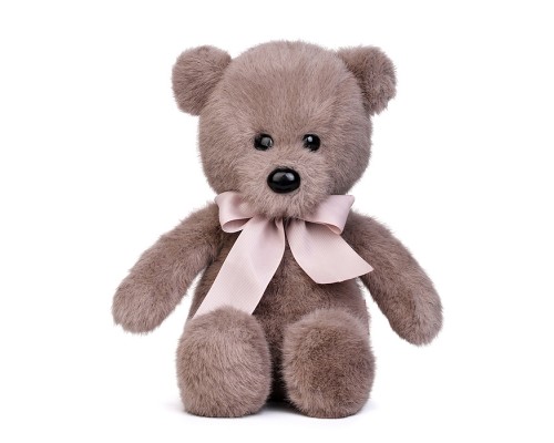 Медвежонок Тёпа мокко с пудровым бантом 25