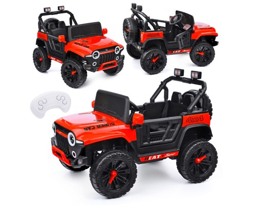 Электромобиль "Крутой водитель" на аккумуляторе, с р/у управлением, в коробке (красный)