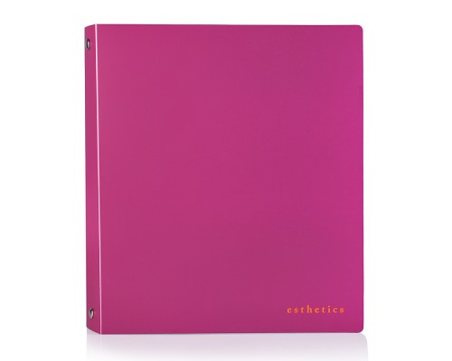 Папка на кольцах "Esthetics" A5 (200x225x35 мм) 4 кольца &Oslash; 30 мм, полипропилен 1000 мкм, фактура "soft-touch" для бумажных блоков и вкладышей, внутренний карман 160 мкм, индивидуальная упаковка, непрозрачная бургунди