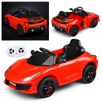 Электромобиль "Скоростной заезд" на аккумуляторе, с р/у управлением, в коробке (красный)