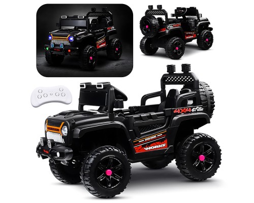 Электромобиль детский "Супер машина" (цвет черный)