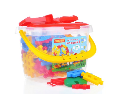 Конструктор "Луна-парк 1" (118 элем. в ведёрке)