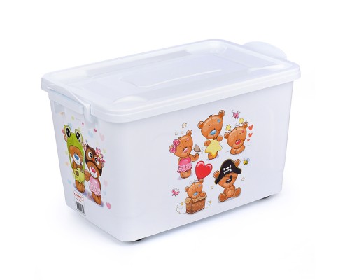 Контейнер 6 (35 л) "Медвежата" белый