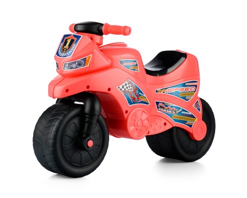 Каталка "Мотоцикл" (цвет корал)