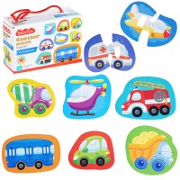 Пазлы контурные Половинки "Транспорт" Baby Toys