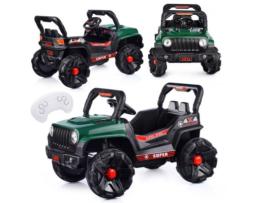 Электромобиль "Рустик" на аккумуляторе, с р/у управлением, в коробке (зеленый)