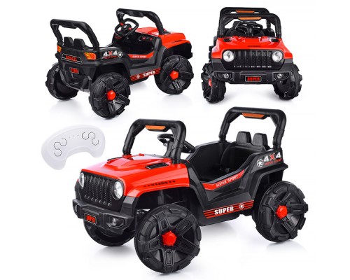 Электромобиль "Рустик" на аккумуляторе, с р/у управлением, в коробке (красный)