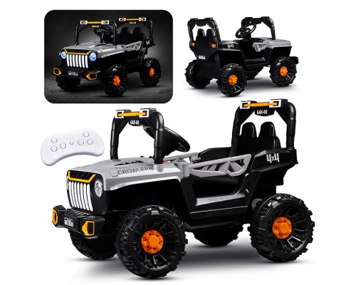 Электромобиль детский "Джип" (цвет серый)