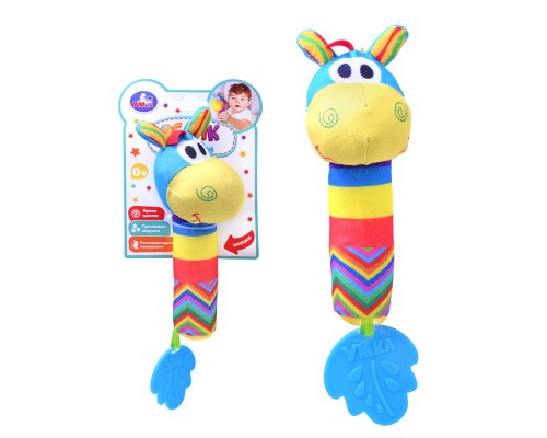 Текстильная игрушка погремушка - пищалка