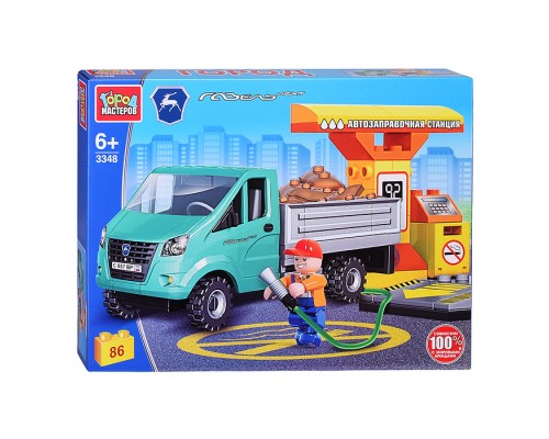 Конструктор Газель на заправке, 86 дет.
