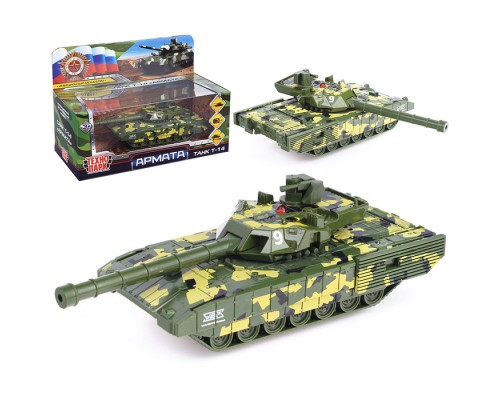 Модель металл Армата Танк Т-14 12 см, вращается башня, камуф, инерц., в коробке