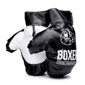 Детские игровые боксёрские перчатки (черный)