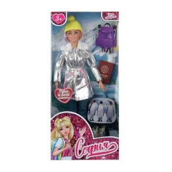 Кукла 29см София, руки и ноги сгиб., пит., аксессуары