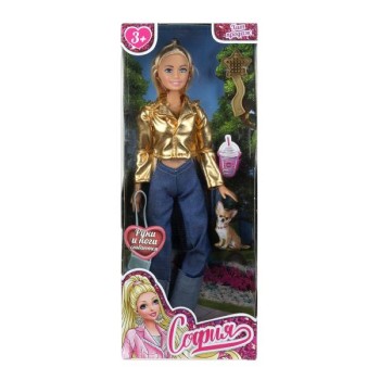 Кукла 29см София, руки и ноги сгиб., аксессуары