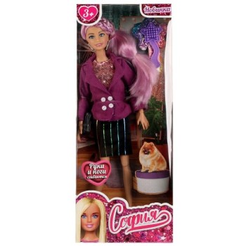 Кукла 29 см София, руки и ноги сгиб, аксессуары