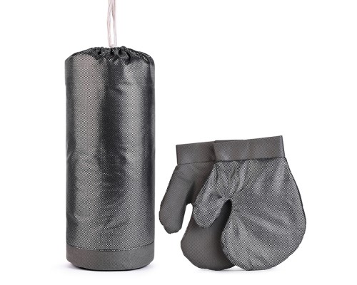 Набор детский игровой серебро (перчатки, груша)