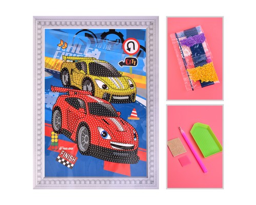 Мозаика алмазная "Гонка" 17.5*23.5см